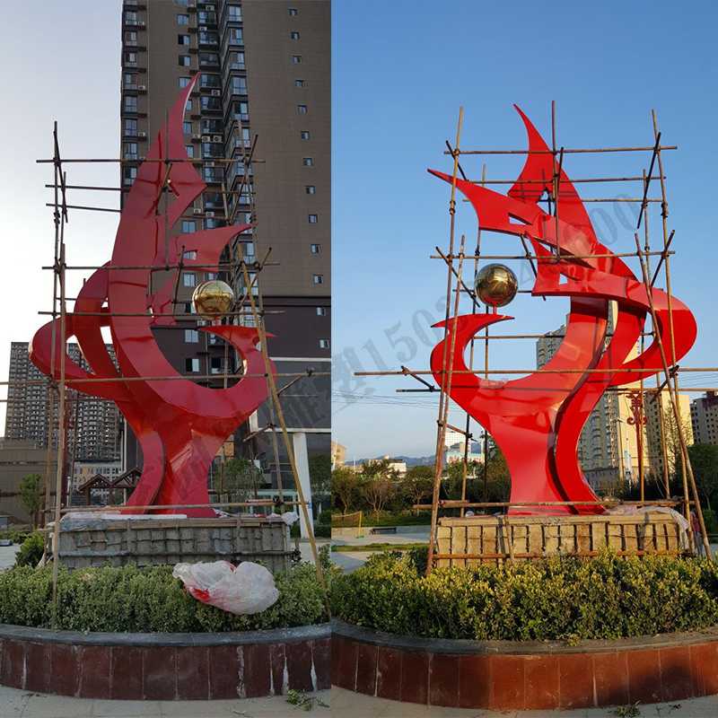 大型不銹鋼雕塑，不銹鋼鳳凰雕塑，小區(qū)不銹鋼景觀雕塑