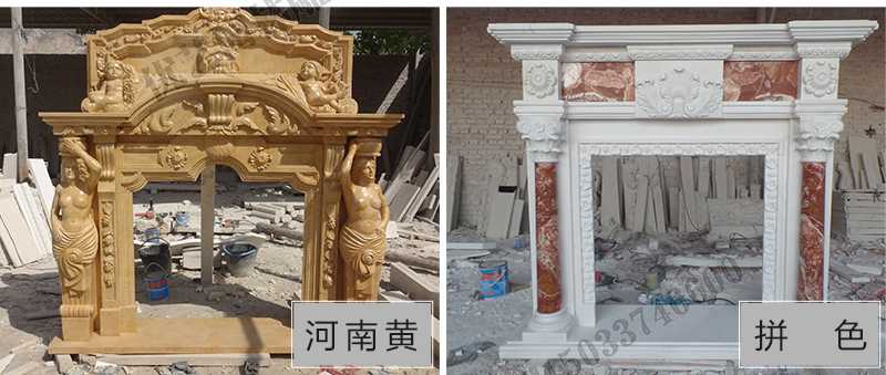 石雕壁爐架款式，定制石雕壁爐架，石雕壁爐架廠家