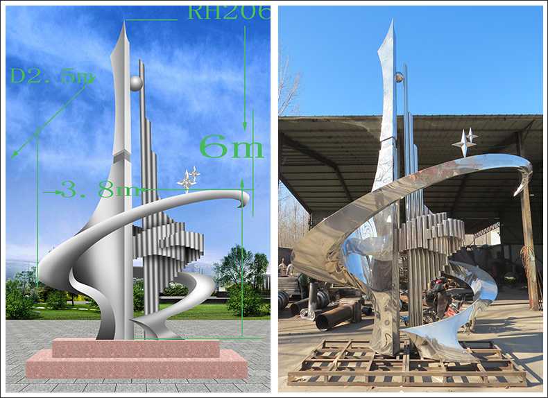 大型不銹鋼雕塑，不銹鋼雕塑廠家，室外大型景觀雕塑