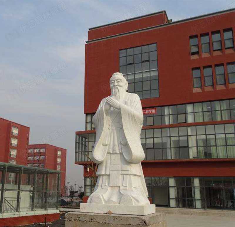 校園石雕孔子像，大理石孔子像