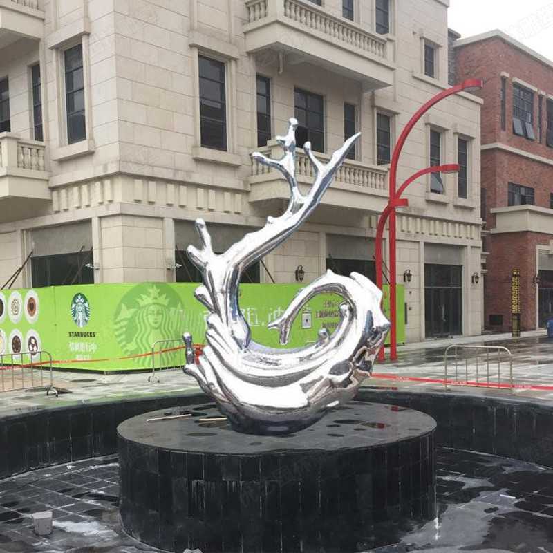 不銹鋼水花雕塑，不銹鋼雕塑廠家