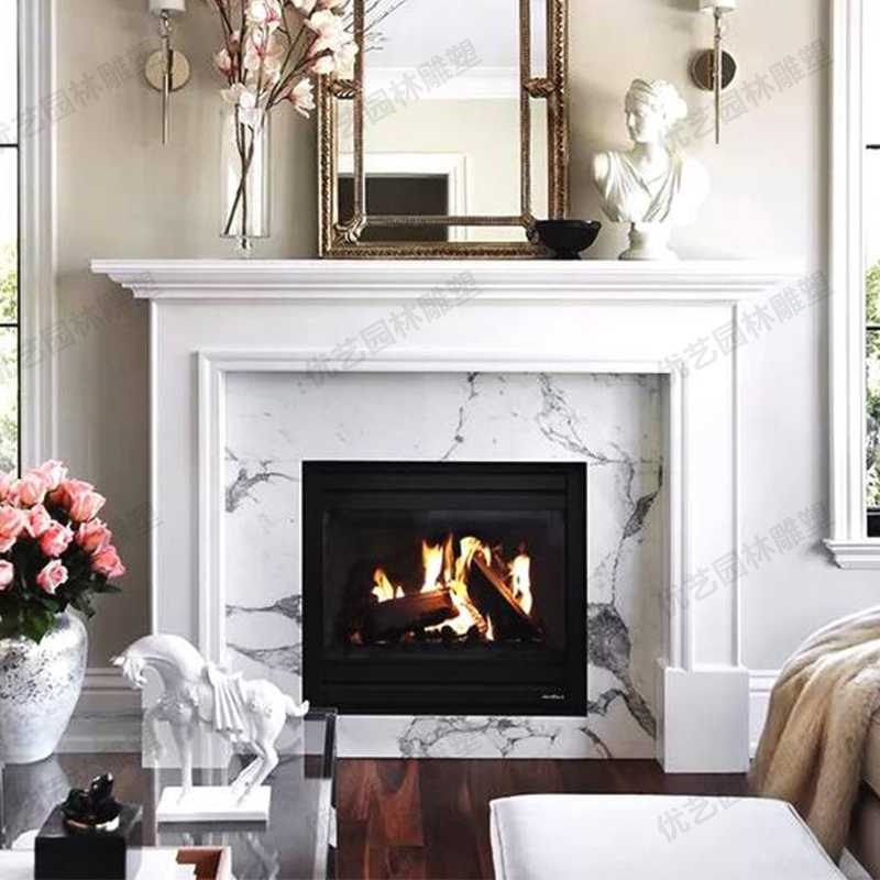 室內(nèi)壁爐架，大理石壁爐架