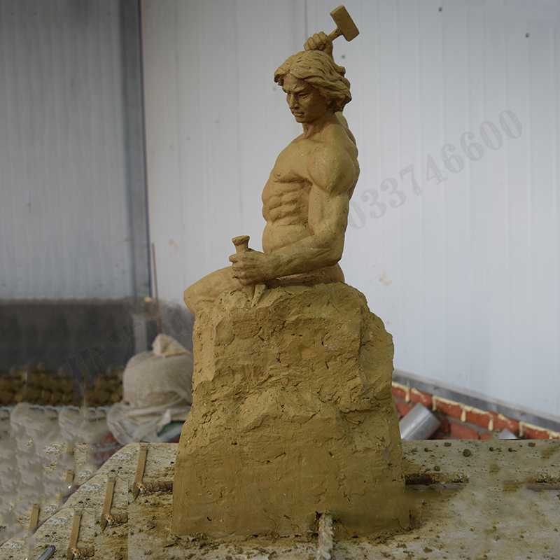 自我雕刻雕塑，自我雕刻擺件，雕刻自我