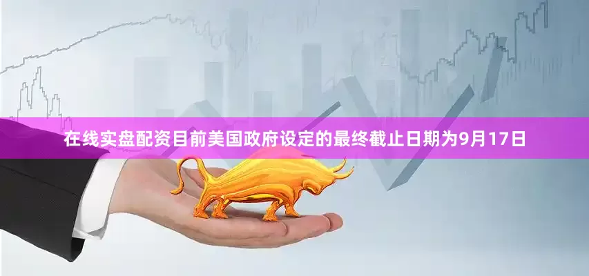 在线实盘配资目前美国政府设定的最终截止日期为9月17日